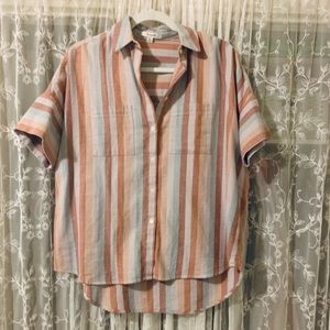 Madewell collard button up shirt.